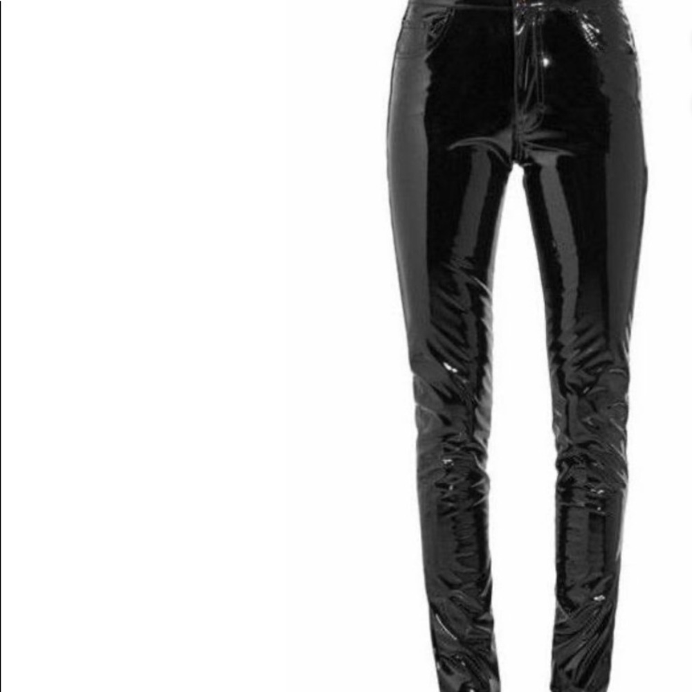 Black patent pants( never worn)